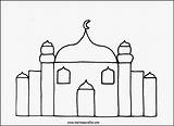 Ramadan Crafts Masjid Placemat Islam Karima Karimascrafts sketch template