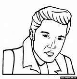 Coloring Elvis Presley Pages People Famous Color Sheets Drawing Cartoon Print Johnny Cash Sock Hop Printable Party Books Birthday Template sketch template