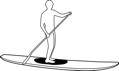 clipart stand  paddleboard silhouette