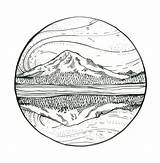 Rainier Mt Sketch Mount Tattoo Drawing Line Mountain Washington Designs Paintingvalley sketch template