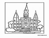 Pages Cathedral Church Coloring sketch template