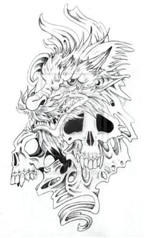 dragon  skull tattoo designs ideas skull tattoo design tattoo