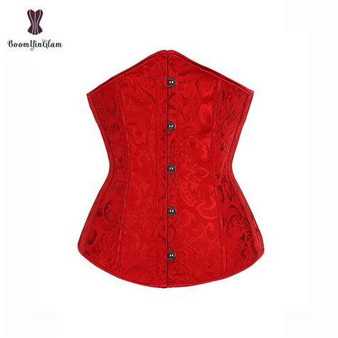 high quality women sexy slimming waist cincher red mini cupless corset
