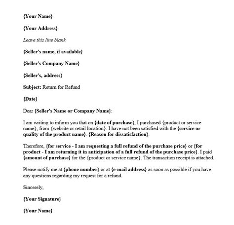 refund request letter sample collection letter template collection