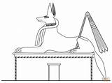 Coloring Anubis Egyptian Egypt Pages Drawing Jackal Sarcophagus Flag God Sphinx Color Ancient Drawings Printable Mythology Book Kenya Clipart Colorings sketch template