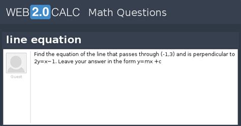 view question  equation