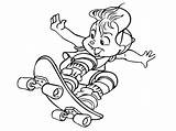 Coloring Pages Alvin Convert Into Skateboard Chipmunks Skateboarding Turn Drawing Colouring Color Chipmunk Cartoon Cartoons Skate Kids Game Coloriage Getcolorings sketch template