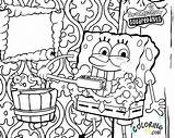 Halloween Pages Coloring Sponge Bob Getcolorings Spongebob sketch template