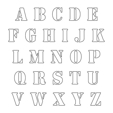 printable alphabet stencils customize  print