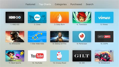 apple tv app store showing grid  app icons usa today rumor apple tv human interface