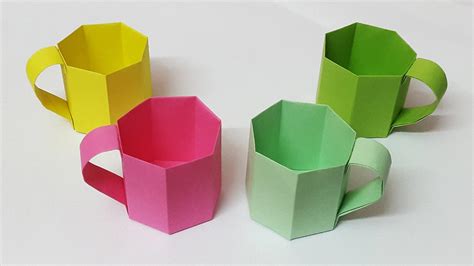 colors paper diy mini paper cup easy origami paper cup paper