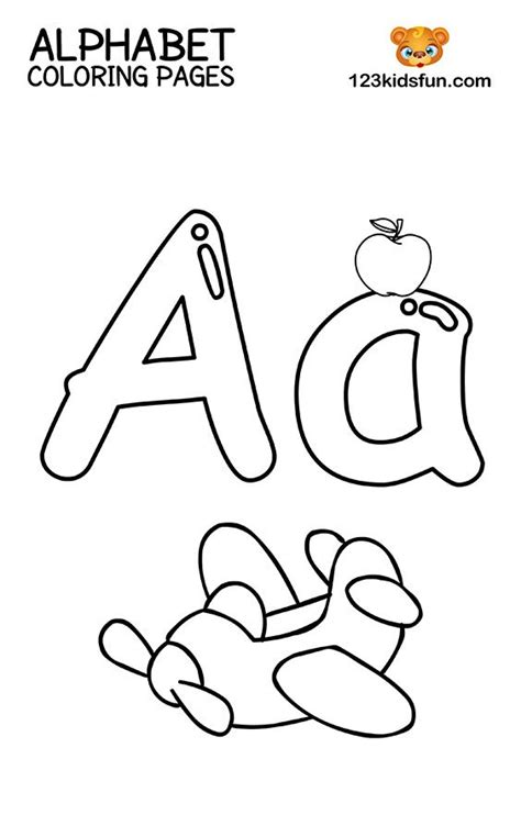 printable alphabet coloring pages    airplane