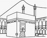 Mewarnai Kakbah Islami Kumpulan Langit Paud Haram Masjidil Awan sketch template