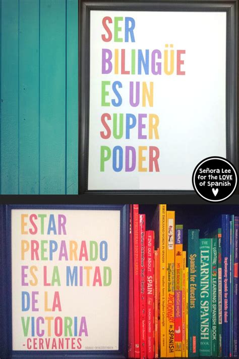 english spanish poster bundle 6 motivational posters in