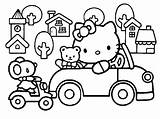 Coloring Pages Car Kitty Hello Driving Funny Easter Color Girl Print Town Around Printable Rabbit Getdrawings Girls Place Getcolorings sketch template