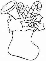 Stocking Coloring Pages Printable Color sketch template