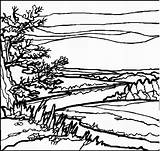 Landschappen Landschaften Kleurplaten Paysages Baum Landschaft Ausmalen Malvorlage Animaatjes Druckvorlagen Vorlagen Coloringpages1001 Hfb sketch template