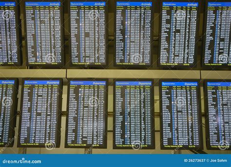 airline flight schedules editorial photography image  screens