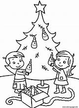 Coloring Christmas Tree Pages Kids Decorating Printable Children B198 Print Sibling Trees Color Sheets Drawing Santa Adults Book A3 Siblings sketch template