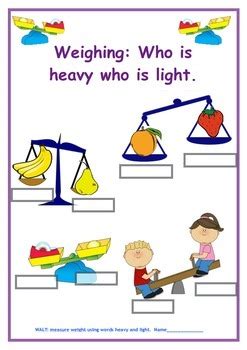 heavy light  imagin teachers pay teachers