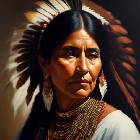 Dull Rat797 Portrait Of A Beautiful Native American Woman Looking To
