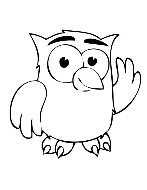 cartoon owl coloring pages clipart  cute owl coloring pages