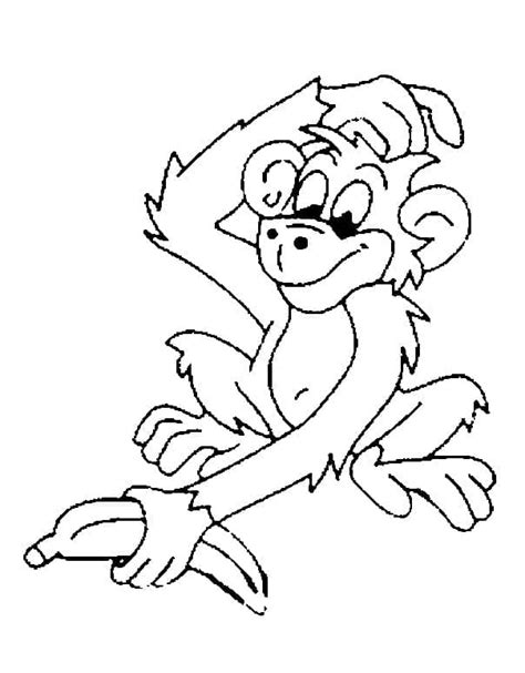 monkey   banana coloring page  print  color