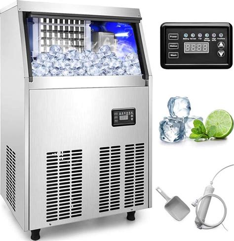 Vevor 110v Commercial Ice Maker 110 120lbs 24h With 33lbs Bin Full