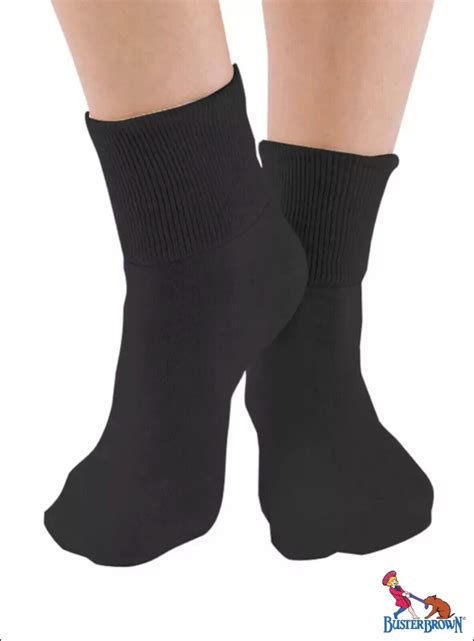3 Pair Buster Brown Womens 100 Cotton Fold Over Bobby Ankle Socks Ebay