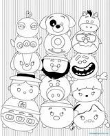 Tsum Coloring Pages Getcolorings Disney sketch template
