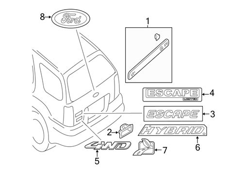ford escape body parts diagram wiring diagram images
