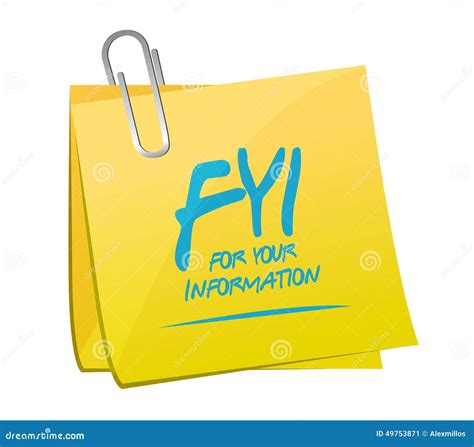 fyi   information memo illustration design stock illustration