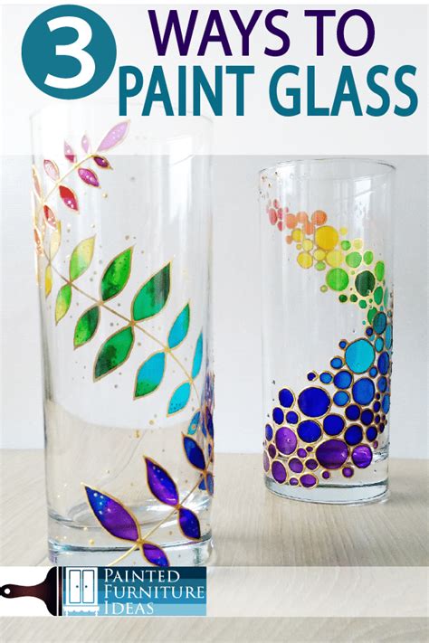 Painted Furniture Ideas 3 Ways To Hand Paint Glass Painted