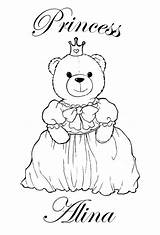 Coloring Name Pages Princess Alina If sketch template