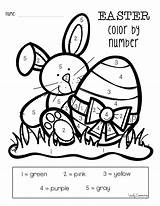 Easter Color Number Coloring Preschool Pages Printable Worksheets Math Printables Numbers Shapes Copy Kids Sheets Lovelycommotion Activities Colouring Kindergarten Worksheeto sketch template