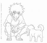 Kiba Akamaru Lineart Synyster A7x Conhecendo Tudodesenhos Cachorro sketch template
