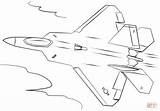 Raptor Colorare Caccia Aereo Ausmalbilder Supercoloring Militärflugzeuge Bomber sketch template