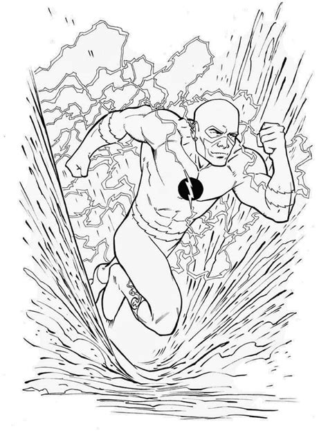 flash running  water coloring page  printable coloring pages