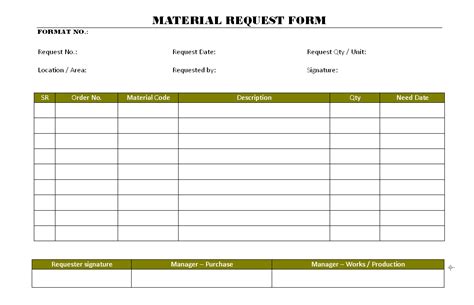 material request form