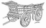 Wagon Drawing Old Horse Drawn Farm Waggons Getdrawings sketch template