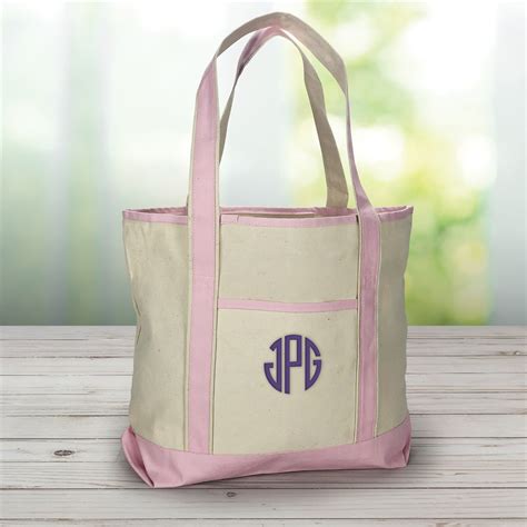 monogrammed canvas tote bag giftsforyounow