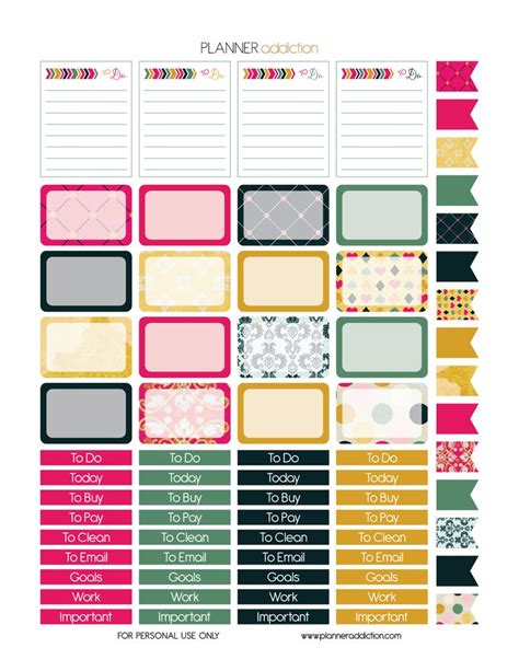 printable planner stickers  printable world holiday