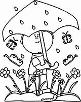 Coloring Rain Pages Printable Getcolorings Color Spring sketch template