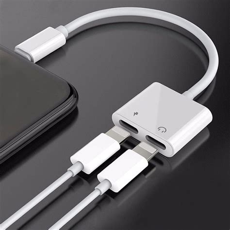 charging audio adapter  iphone  plusx charger splitter earphone jack cable converter