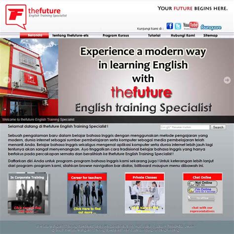 pembuatan website kursus bahasa inggris jasa digital marketing