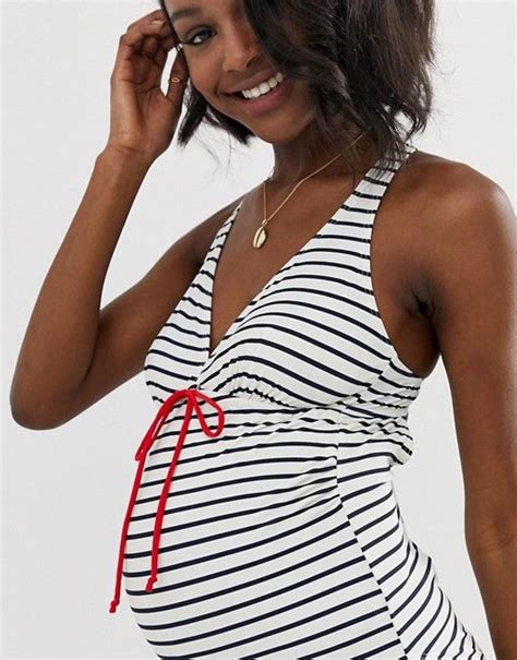 Mamalicious Maternity Stripe Swimsuit Asos Striped Swimsuit