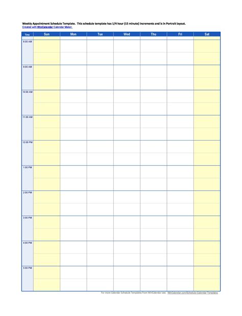 appointment scheduler  printable printable templates
