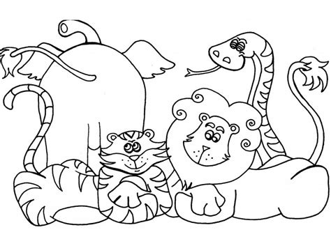 jungle animals coloring pages preschool inactive zone
