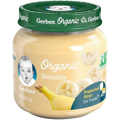 pack   gerber organic st foods baby food banana  oz jars walmartcom