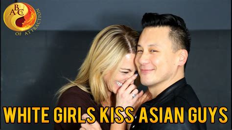 sfw white women kiss asian men for the first time on valentine s day amwf youtube